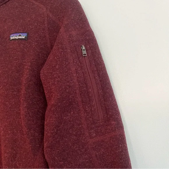 Patagonia Fleece Medium Better Sweater Quarter Zip Pullover Maroon - Picture 3 of 8